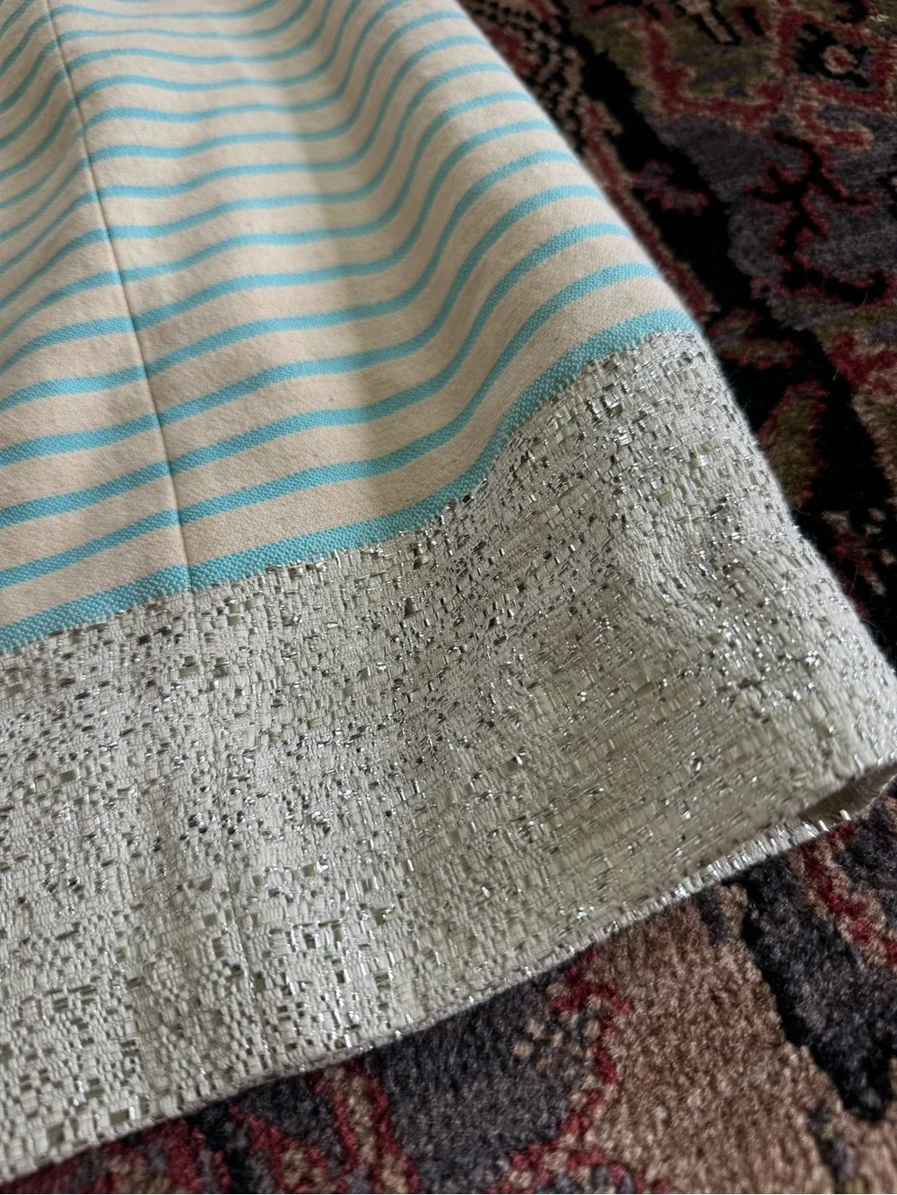 Lilly Pulitzer Remi striped silver turquoise stripe strapless dress